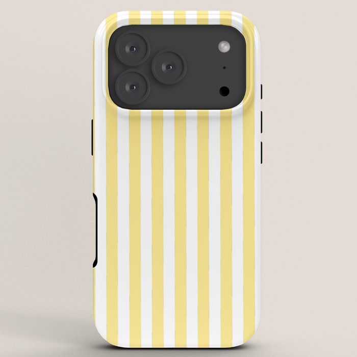 Modern geometrical baby yellow white stripes pattern iPhone Case Gallery Image 7