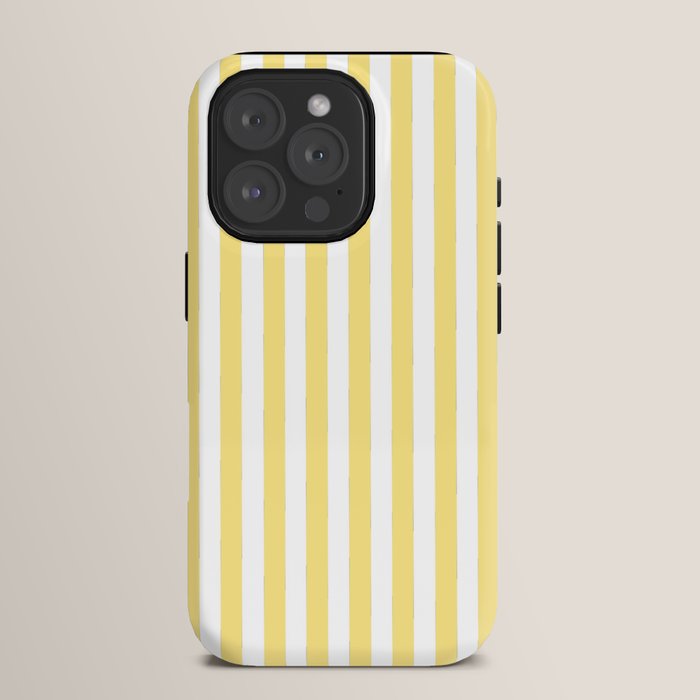 Modern geometrical baby yellow white stripes pattern iPhone Case Gallery Image 15