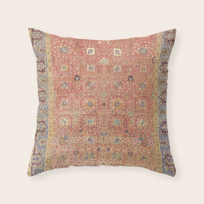 Antique Turkish Coral Koum Kapi Throw Pillow Gallery Image 6