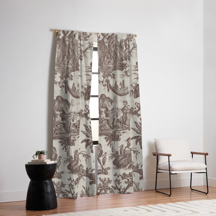 Antique 19th Century Exotic Animals French Tapestry Window Curtain Gallery Image 6