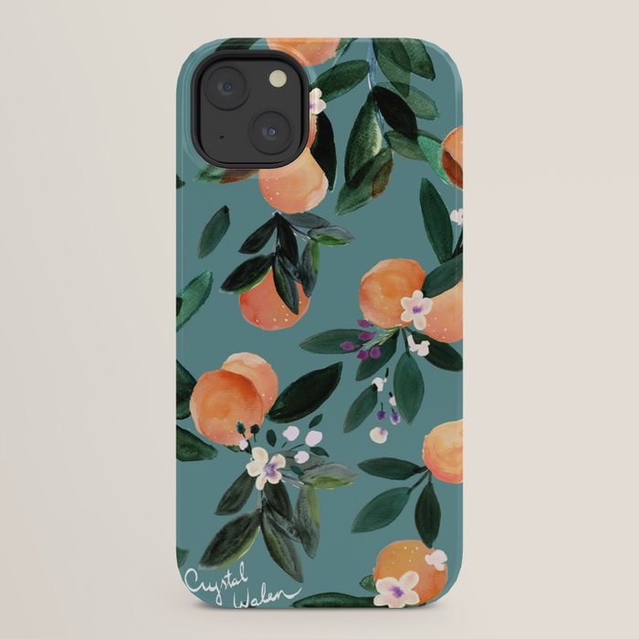 Dear Clementine - oranges teal by Crystal Walen iPhone Case Gallery Image 22