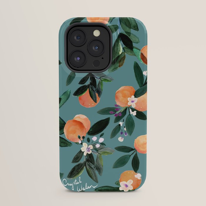 Dear Clementine - oranges teal by Crystal Walen iPhone Case Gallery Image 23