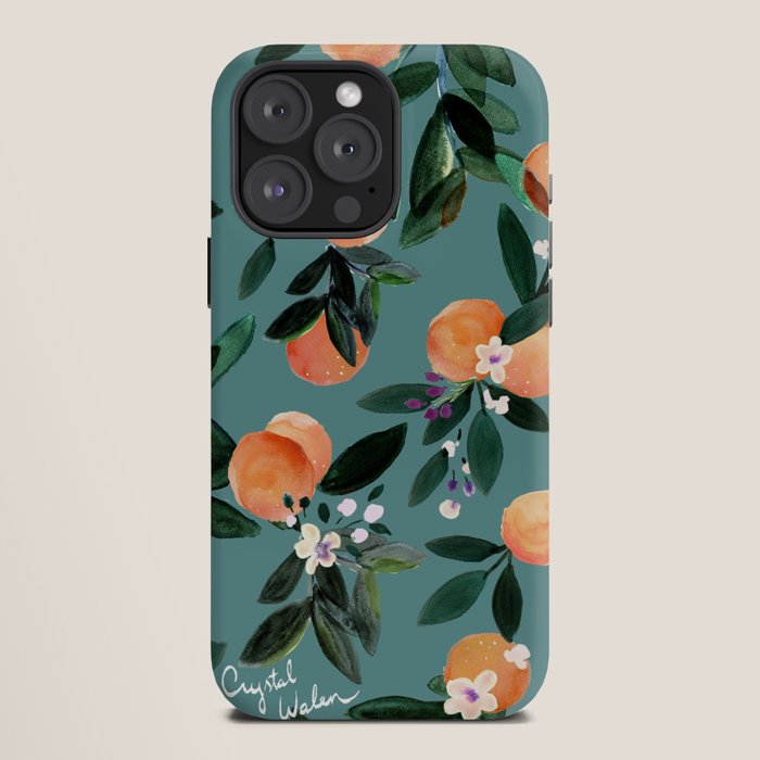 Dear Clementine - oranges teal by Crystal Walen iPhone Case Gallery Image 12