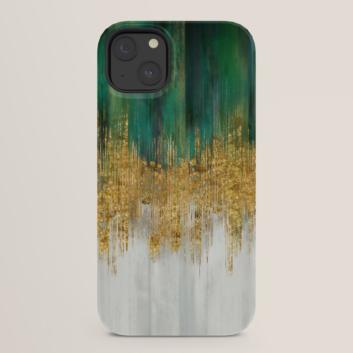 Green and gold motion abstract iPhone Case Gallery Image 22