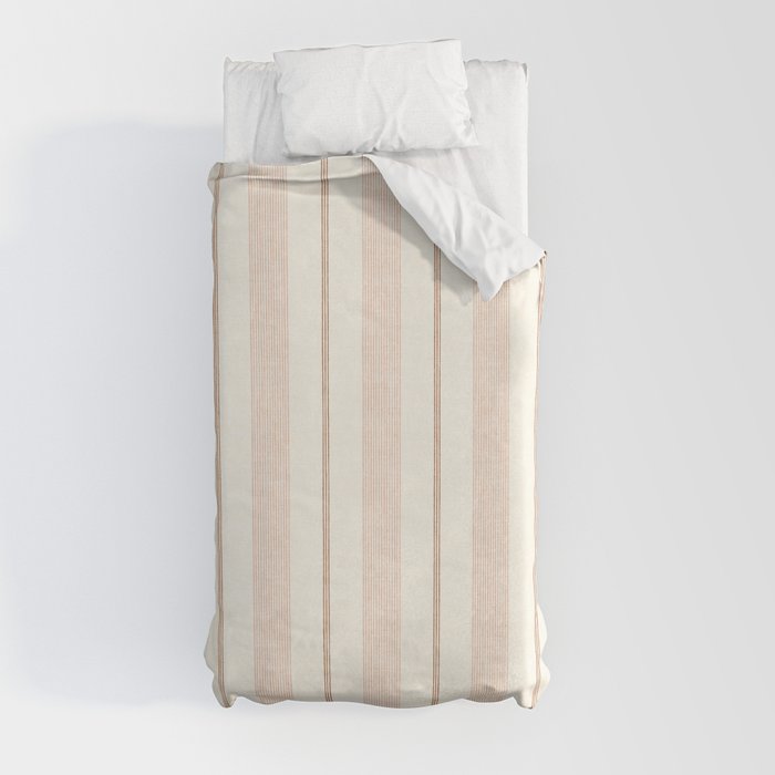 ivy stripes - cream, rust and terracotta Duvet Cover Gallery Image 9