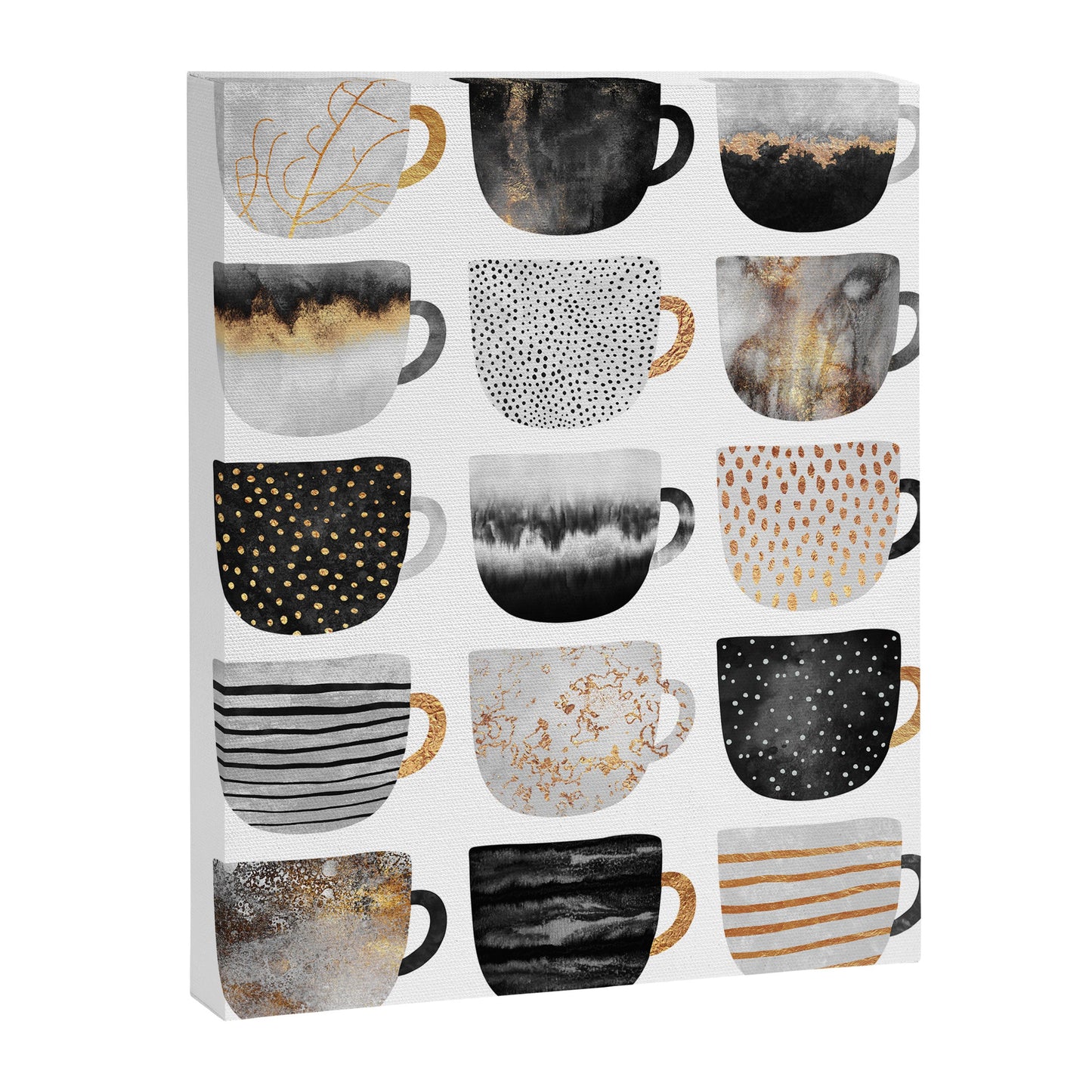 Pretty Coffe Cups 3 - White Canvas Print Gallery Image 6