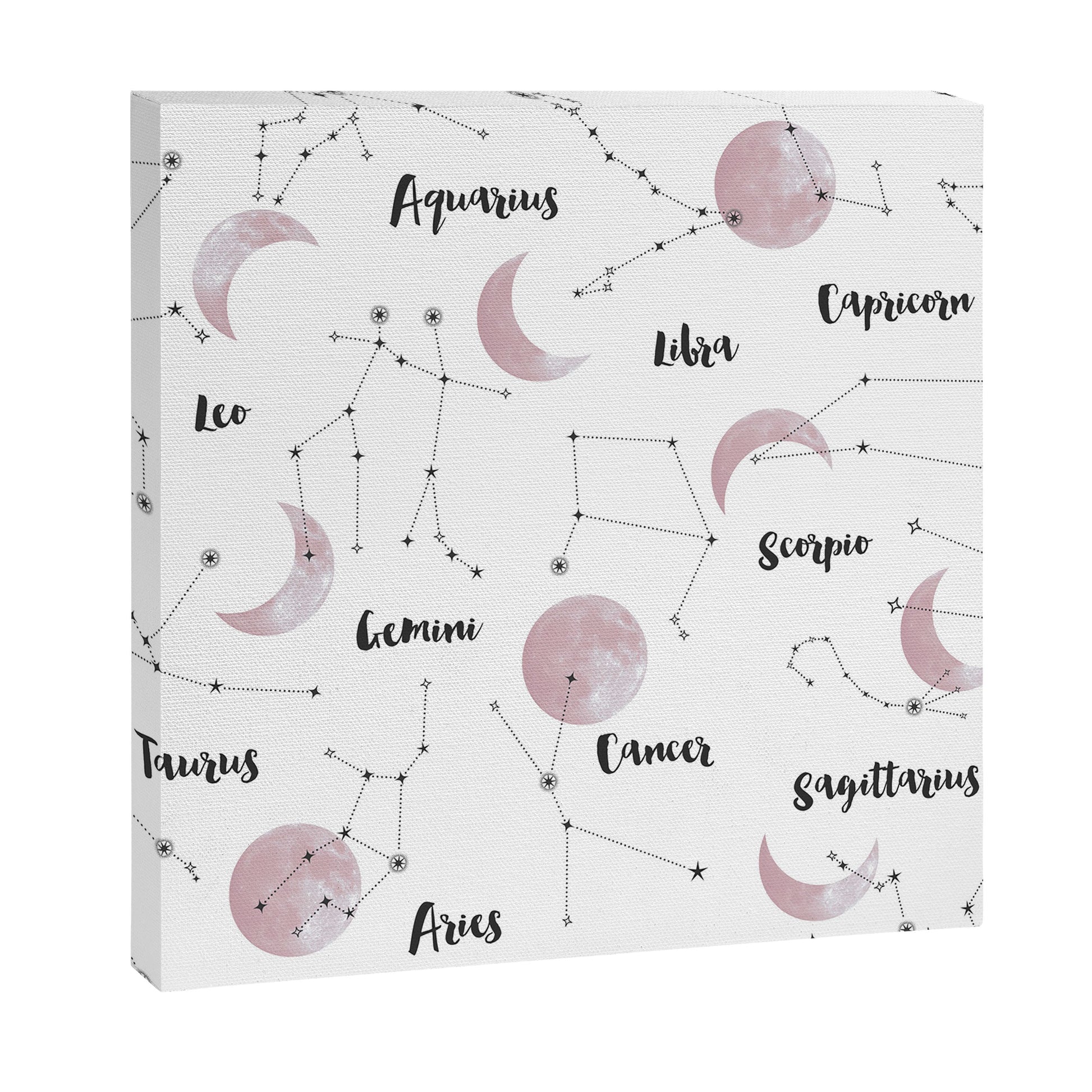 Pink Moon and Constellations Canvas Print Gallery Image 2
