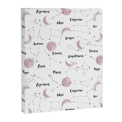 Pink Moon and Constellations Canvas Print Gallery Image 4