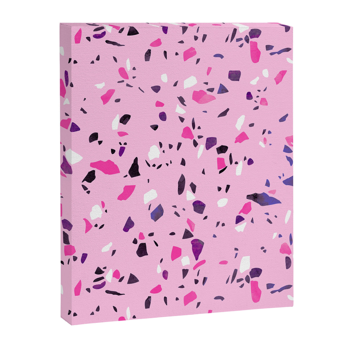 Pink Shadows Terrazzo Canvas Print Gallery Image 4