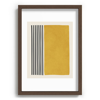 Mustard Yellow Black Lines Abstract Art Framed Art Print Gallery Image 65