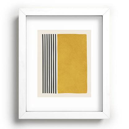 Mustard Yellow Black Lines Abstract Art Framed Art Print Gallery Image 76