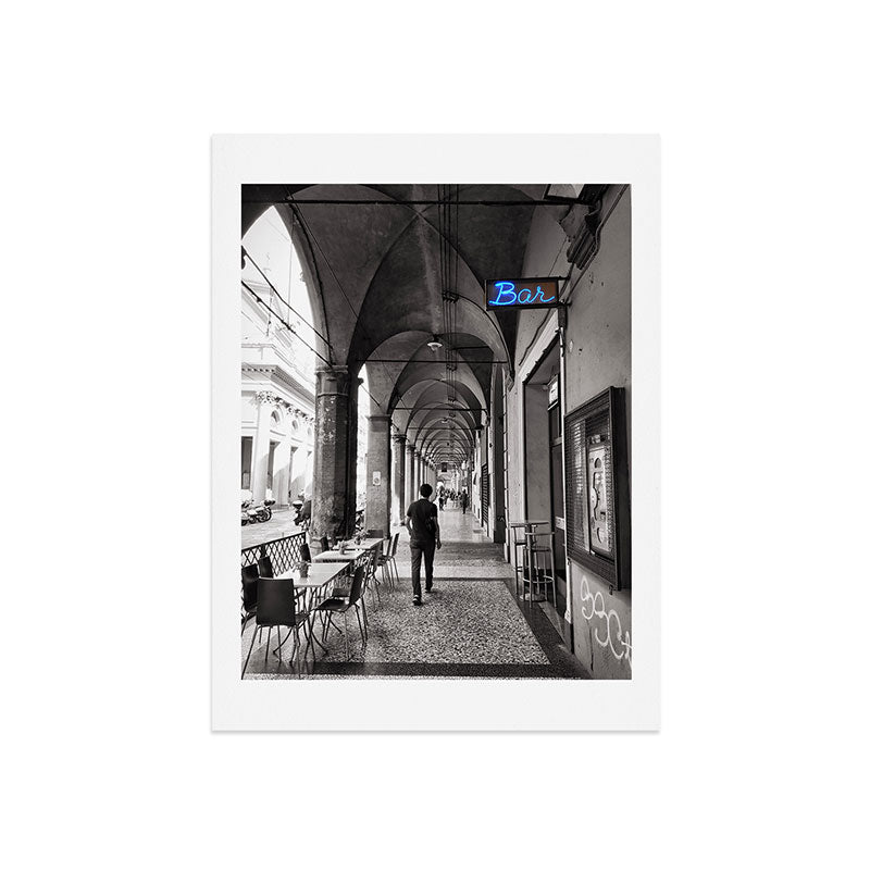 Black and white Bologna Street Photography Art Print Gallery Image 7