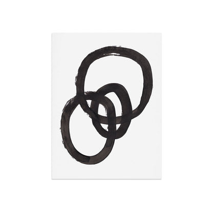 'And I Op' Minimalist Ink Line Drawing Abstract Black Brush Strokes Modern Funky Maze by Ejaaz Haniff Art Print Gallery Image 7