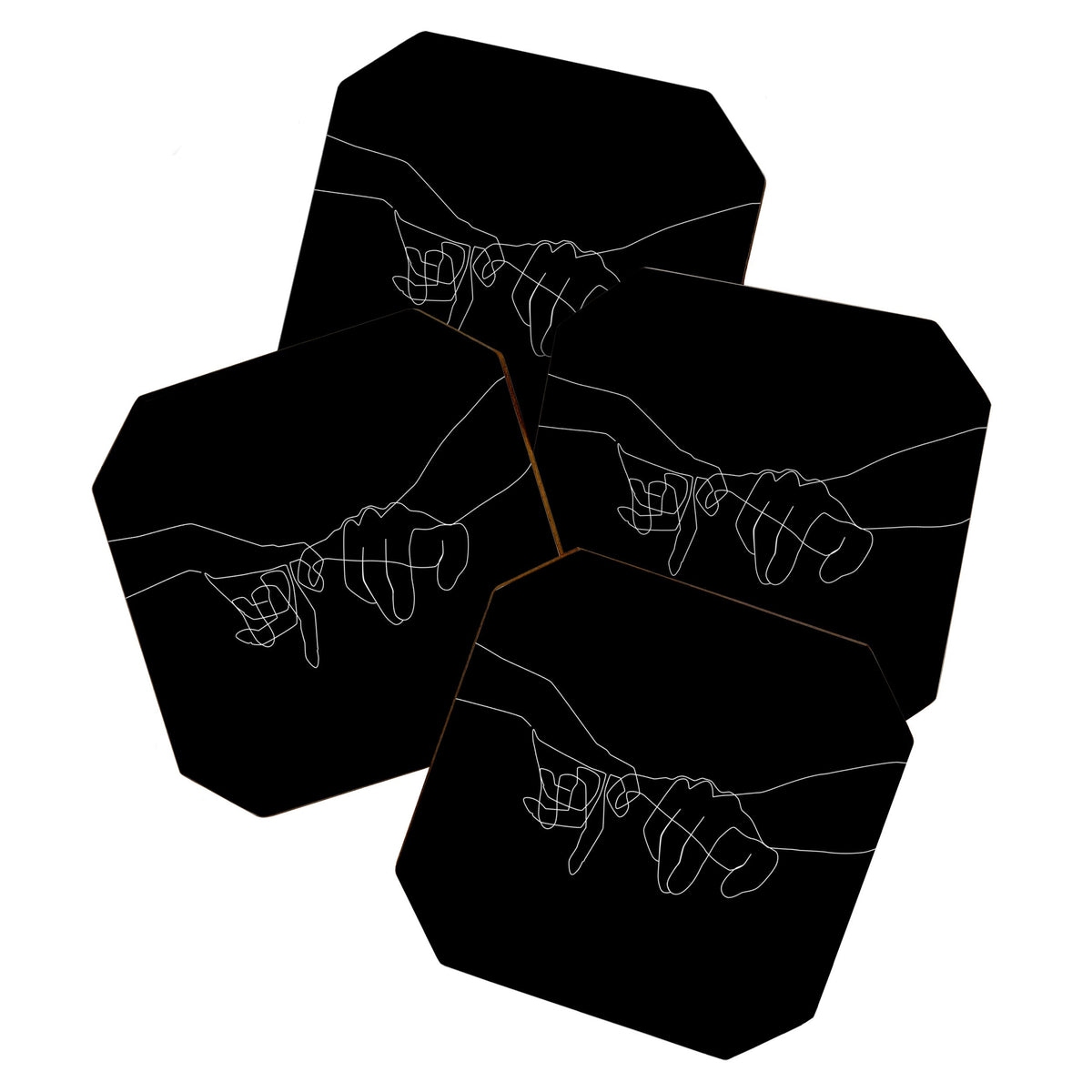 Black Pinky Swear Coaster Gallery Image 1