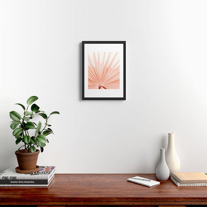 Blush Pink Fan Palm Framed Art Print Gallery Image 3