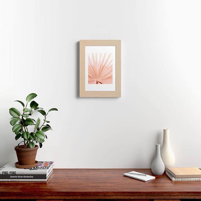 Blush Pink Fan Palm Framed Art Print Gallery Image 45