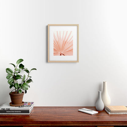 Blush Pink Fan Palm Framed Art Print Gallery Image 18
