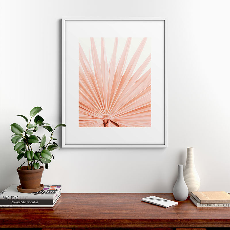 Blush Pink Fan Palm Framed Art Print Gallery Image 28