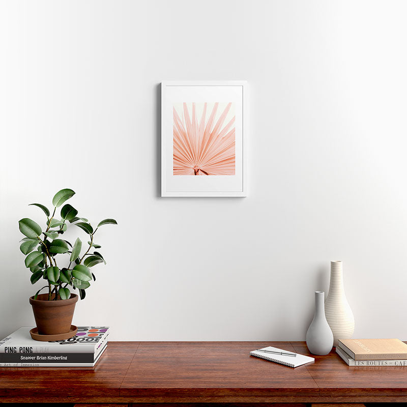 Blush Pink Fan Palm Framed Art Print Gallery Image 24