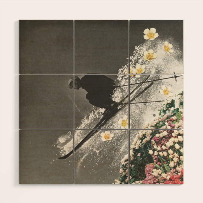 Spring Skiing Wood Wall Art Gallery Image 3