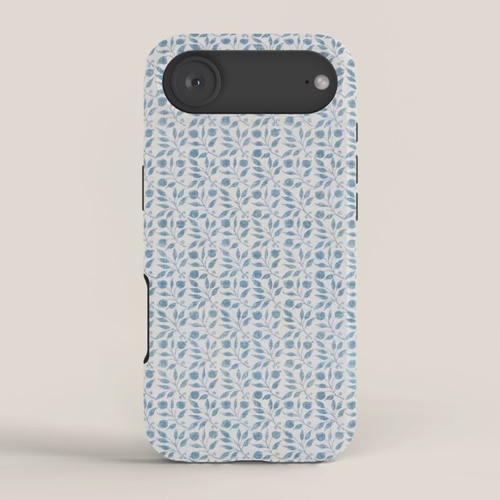 William Morris Vintage Rosehip Mineral Blue iPhone Case Gallery Image 2