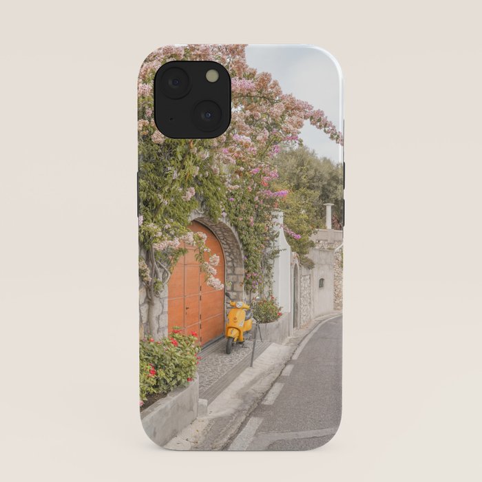 Floral Road on Capri Island | Pastel Color Street in Italy Summer Art Print | Wanderlust Vibes Travel Photography iPhone Case Gallery Image 37