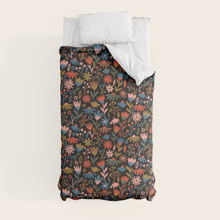 Exotic Midnight Floral Garden Comforter Gallery Image 9