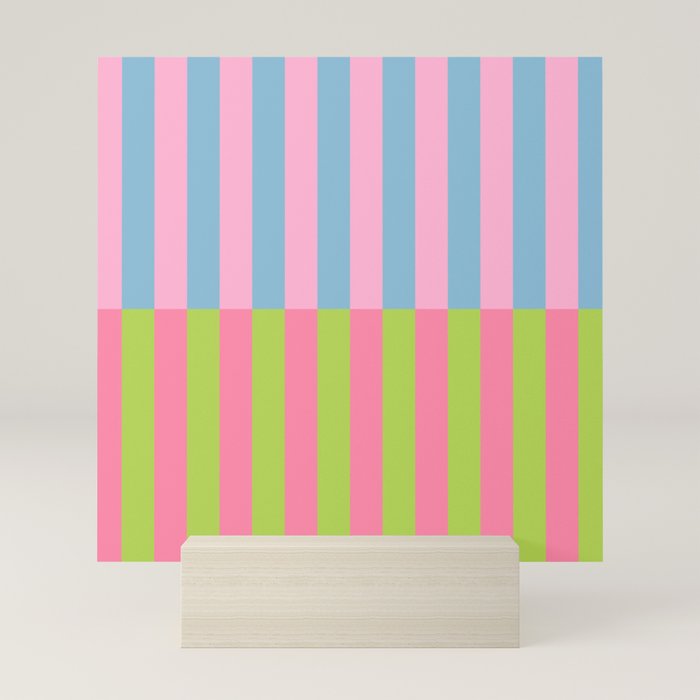 Vibrant color block pattern Mini Art Print Gallery Image 5