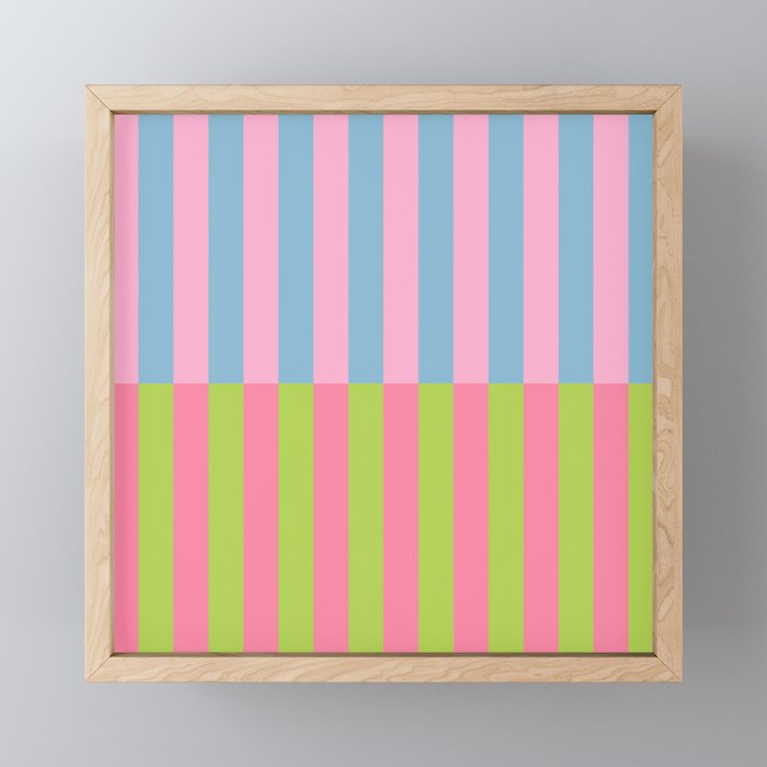 Vibrant color block pattern Mini Art Print Gallery Image 1