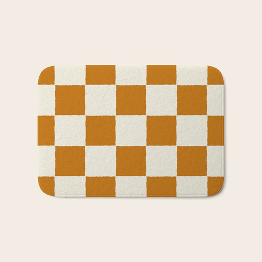 DESERT CHECKER GINGER Bath Mat Gallery Image 1