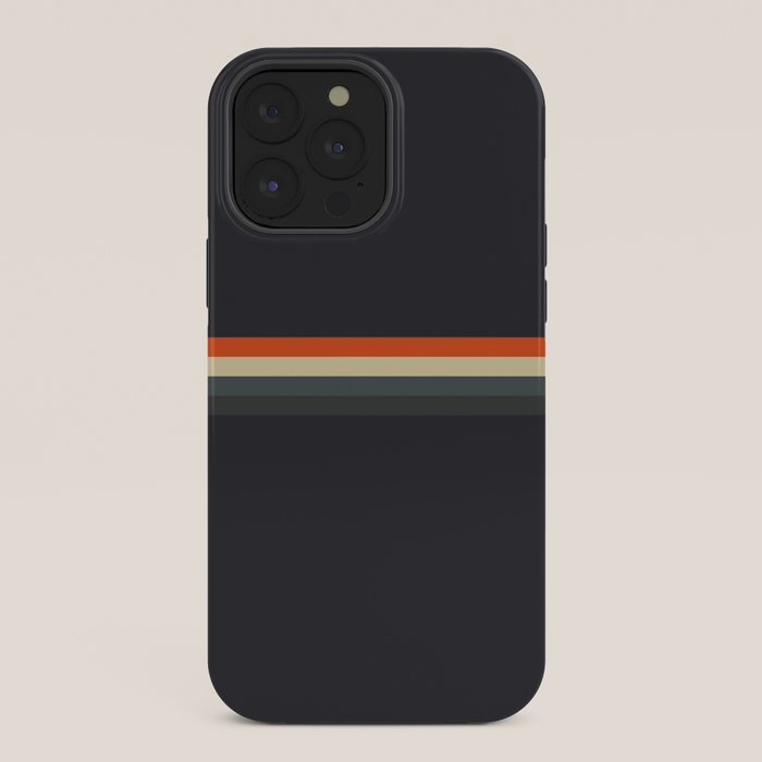 Fujitaka - Classic Dark Retro Stripes iPhone Case Gallery Image 36