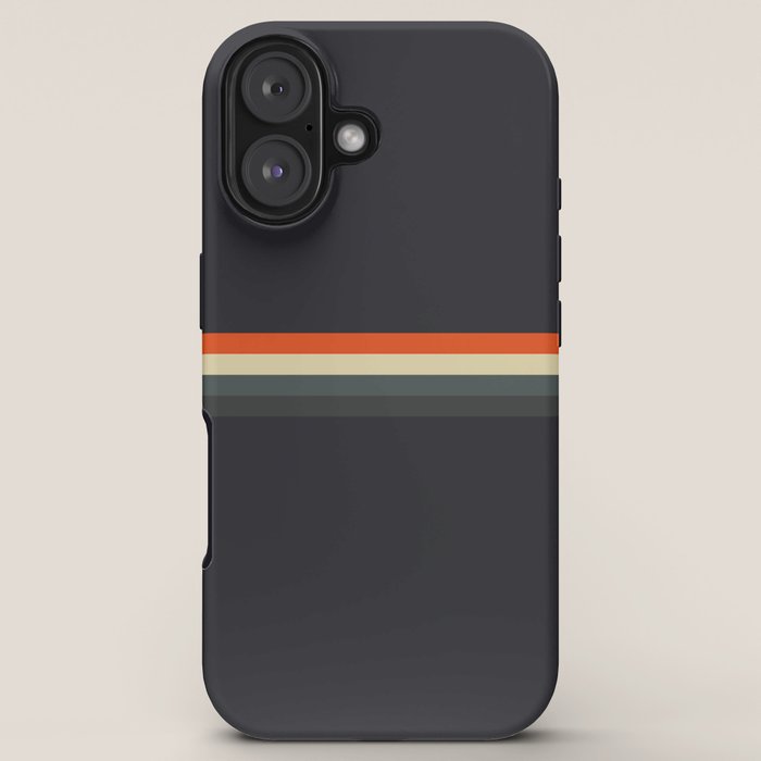 Fujitaka - Classic Dark Retro Stripes iPhone Case Gallery Image 5