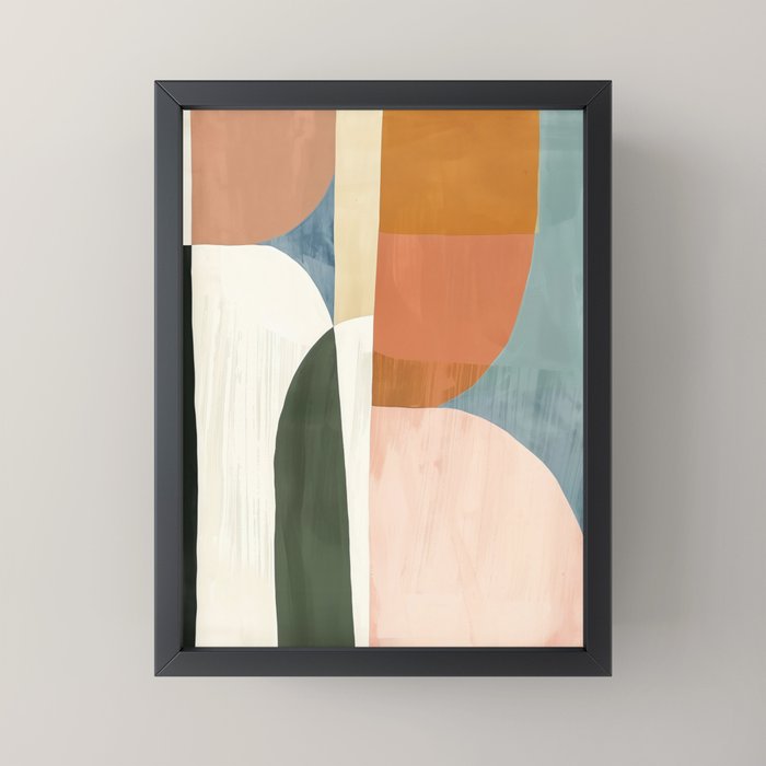 Soft Modern Abstract Shapes III Mini Art Print Gallery Image 3