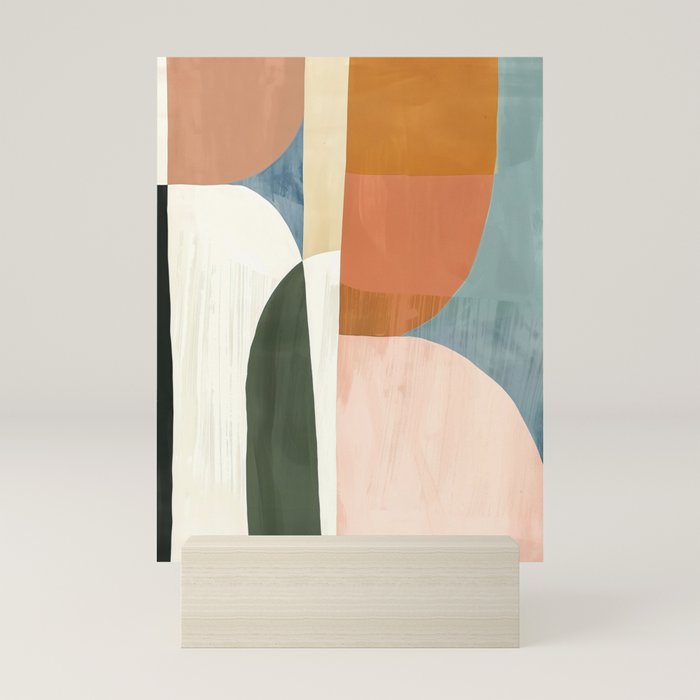 Soft Modern Abstract Shapes III Mini Art Print Gallery Image 5