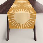 Boho Summer Sun Pattern II Desert Orange Table Runner Gallery Image 1