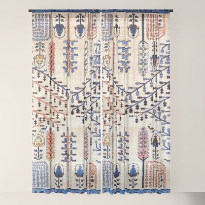 Floral Garden Persian Rug Print Window Curtain Gallery Image 18