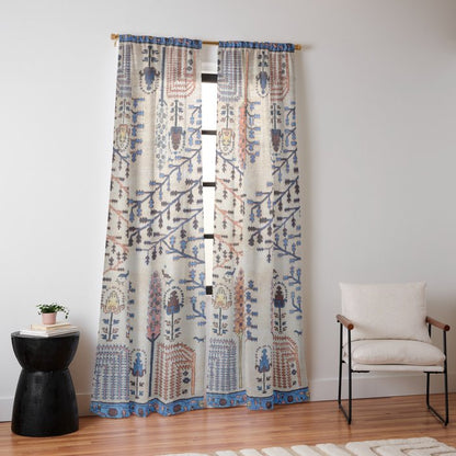 Floral Garden Persian Rug Print Window Curtain Gallery Image 10