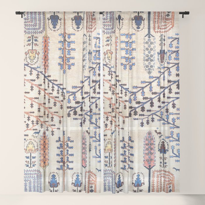 Floral Garden Persian Rug Print Window Curtain Gallery Image 17