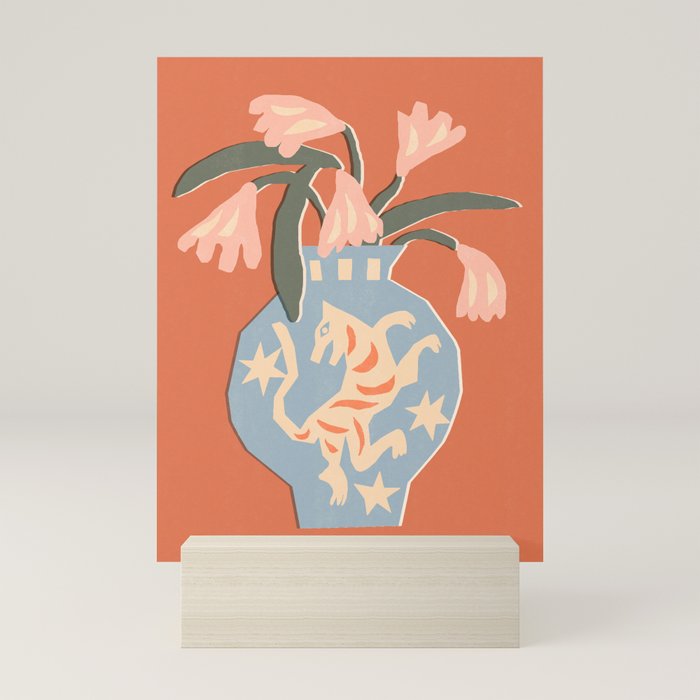 Tiger Vase Mini Art Print Gallery Image 5