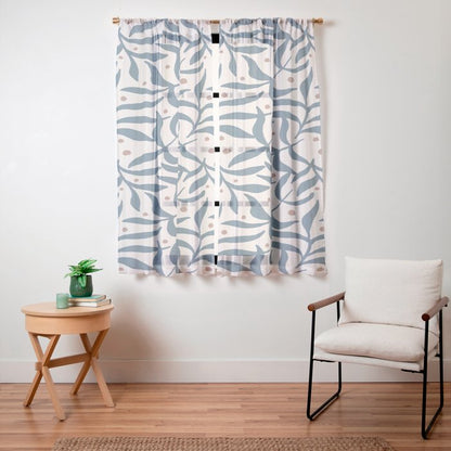 Branches and Berries - Teal and Mocha Window Curtain Gallery Image 19