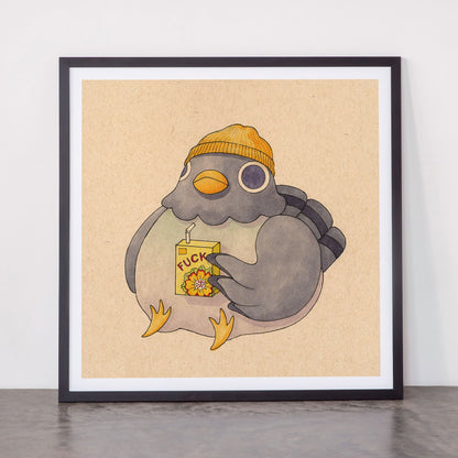 'Fuck' Pigeon 07 Framed Art Print Gallery Image 55
