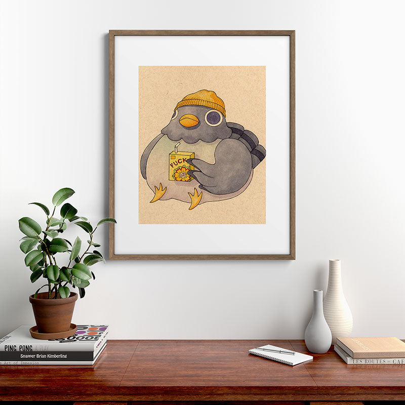 'Fuck' Pigeon 07 Framed Art Print Gallery Image 19