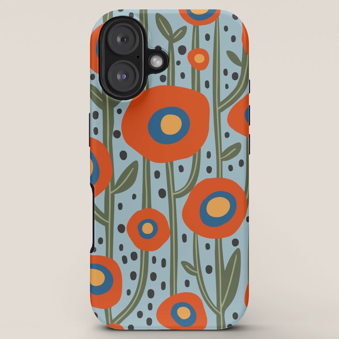 Flower Market Amsterdam, Modern Retro Flower Print iPhone Case Gallery Image 5