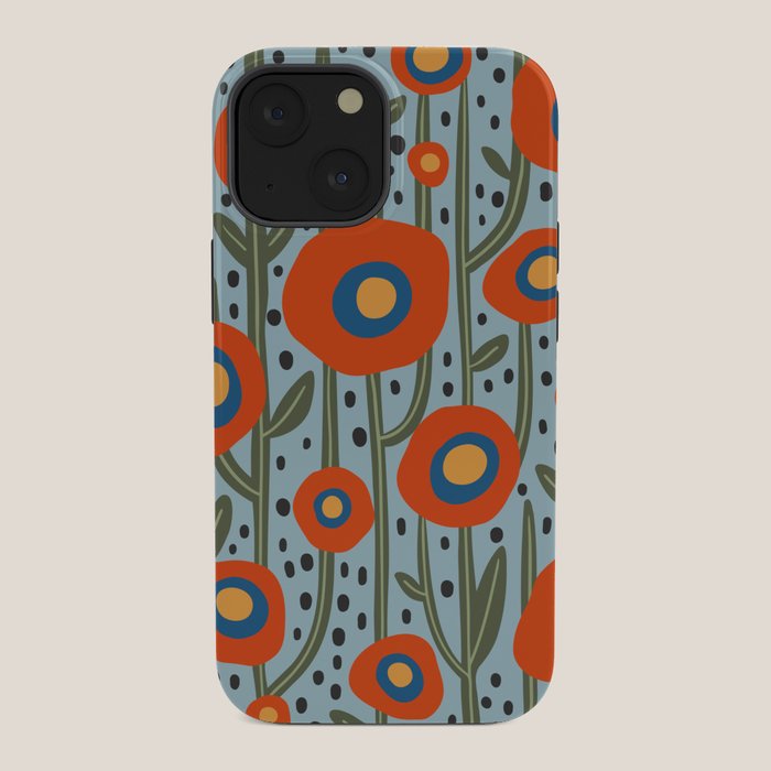 Flower Market Amsterdam, Modern Retro Flower Print iPhone Case Gallery Image 34