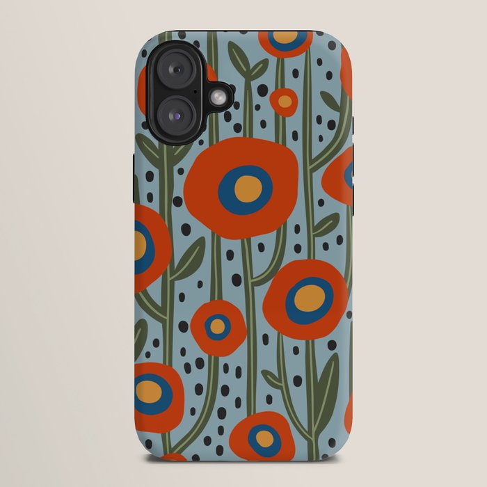 Flower Market Amsterdam, Modern Retro Flower Print iPhone Case Gallery Image 10