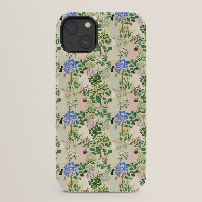 Ladies working in the garden (BEIGE) iPhone Case Gallery Image 30