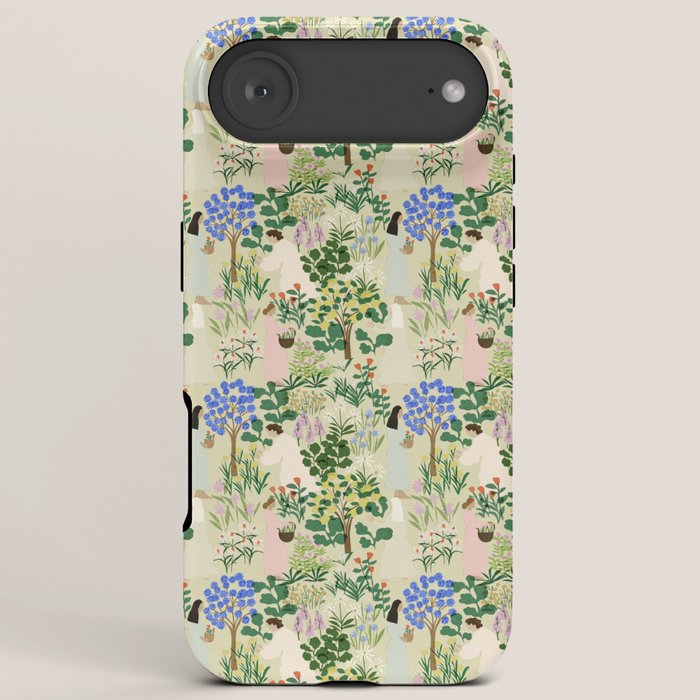 Ladies working in the garden (BEIGE) iPhone Case Gallery Image 6