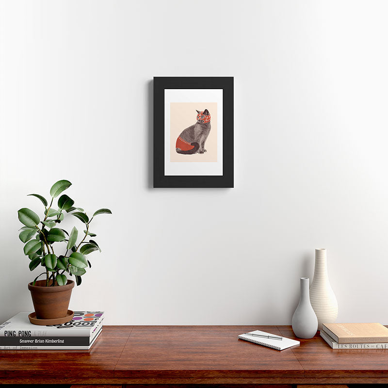 Cat Wrestler Framed Art Print Gallery Image 31