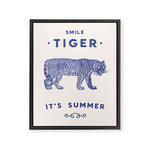 Smile Tiger, it's Summer Framed Canvas Print Gallery Image 1