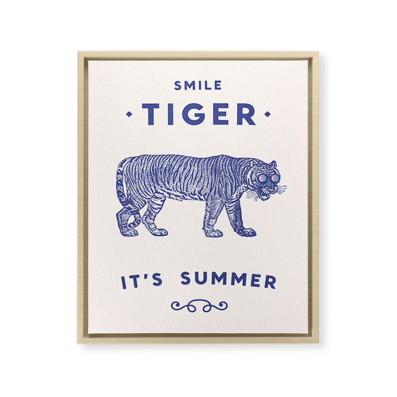 Smile Tiger, it's Summer Framed Canvas Print Gallery Image 15